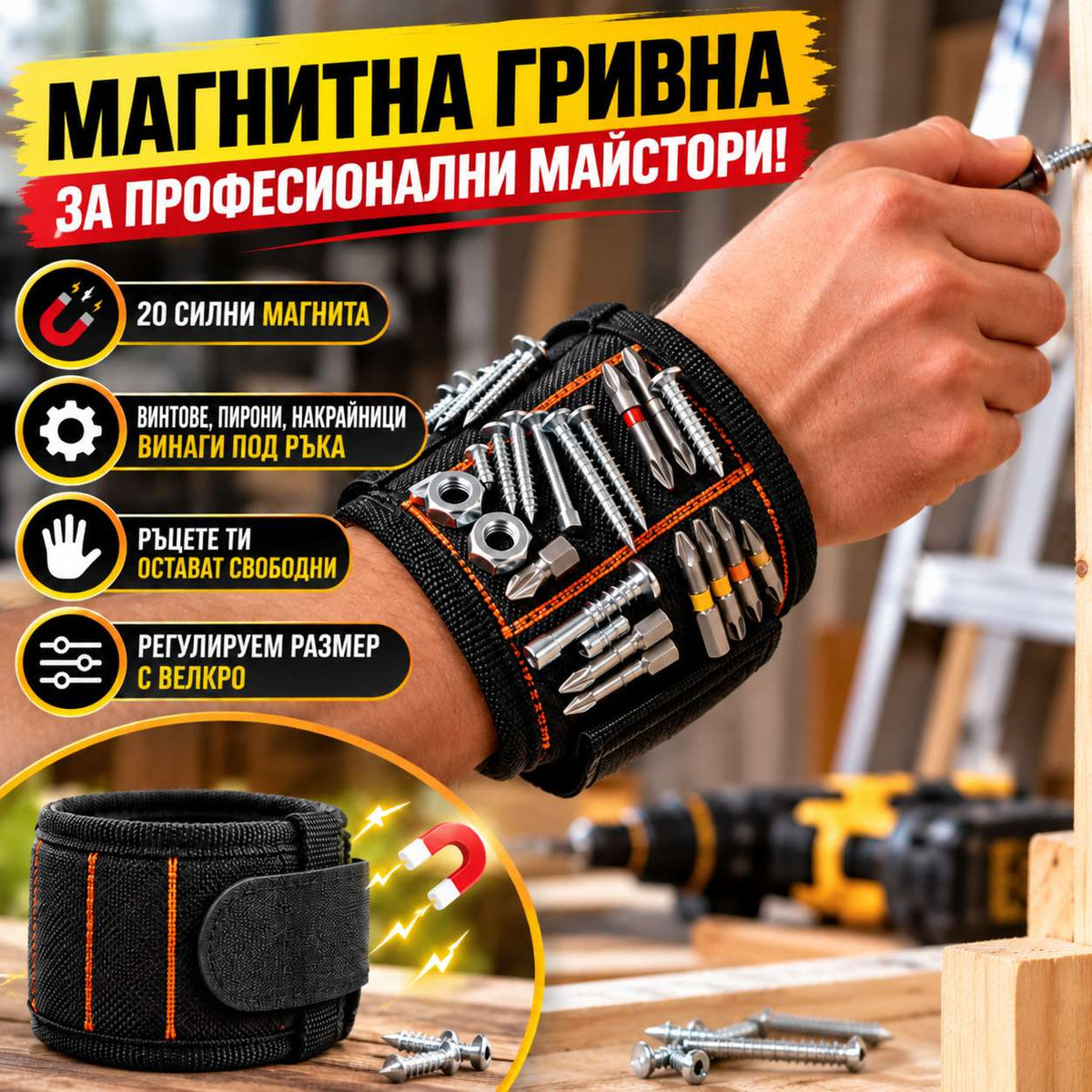 Магнитна Гривна За Майстори MagneFix™