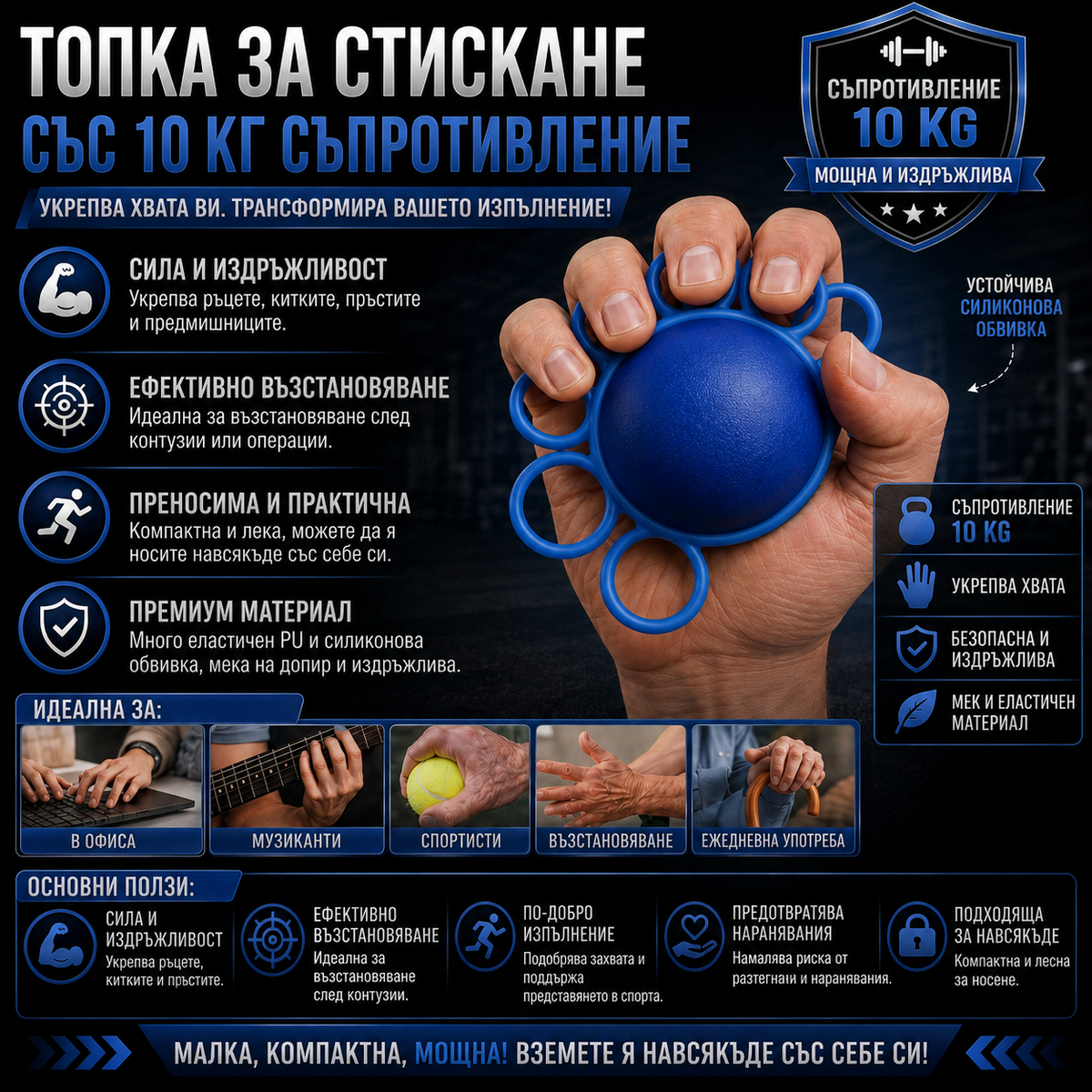 Топка За Упражнения На Ръката HandFlex™