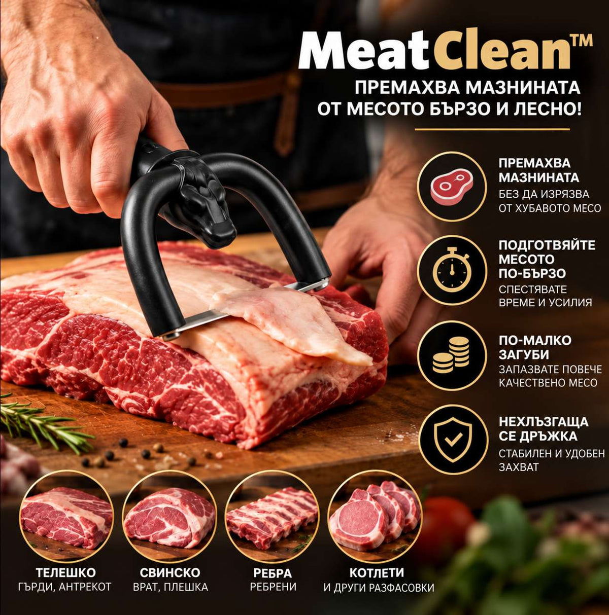Уред за Премахване на Мазнини от Месо MeatClean™