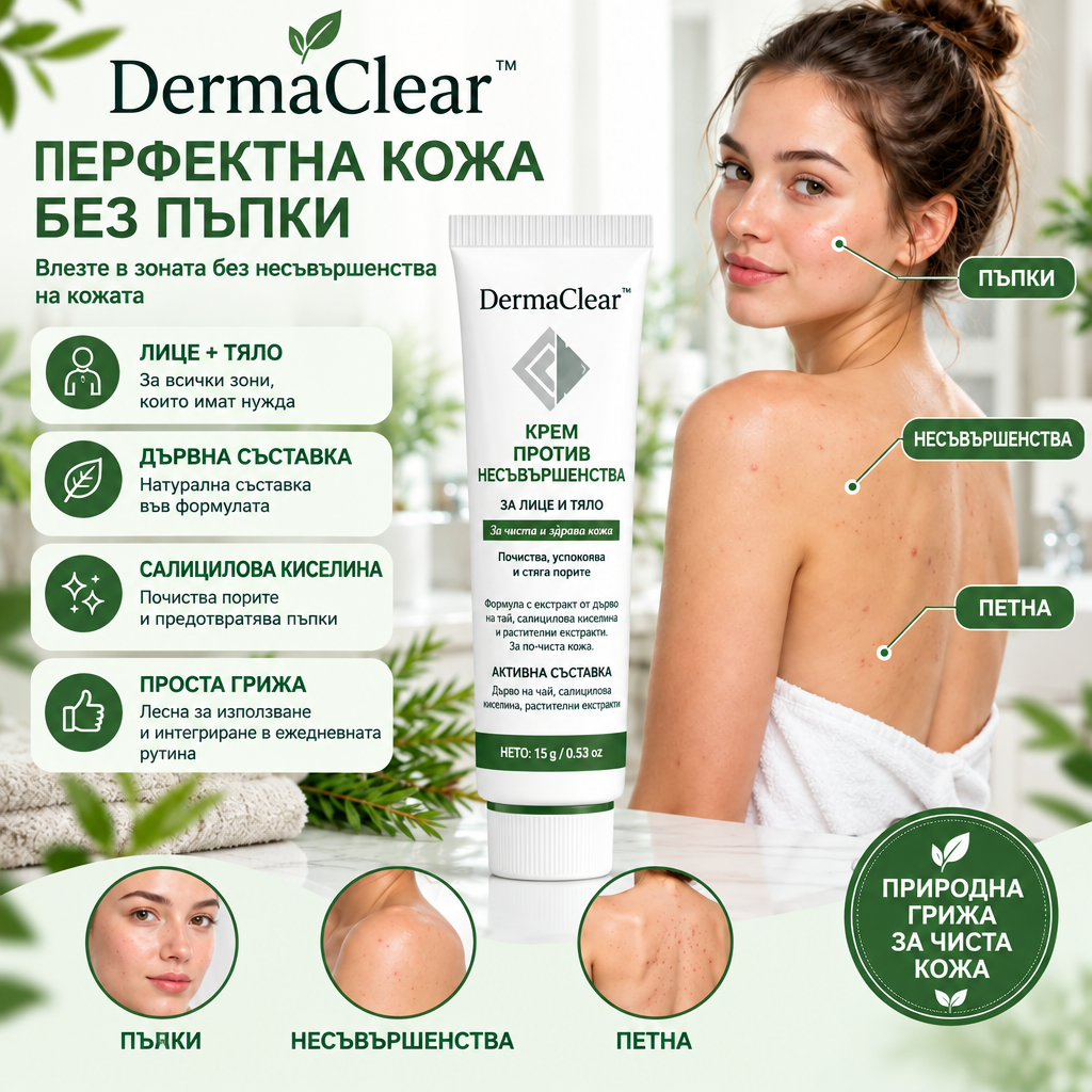 DermaClear™ — Крем За Несъвършенства По Лицето И Тялото ✨