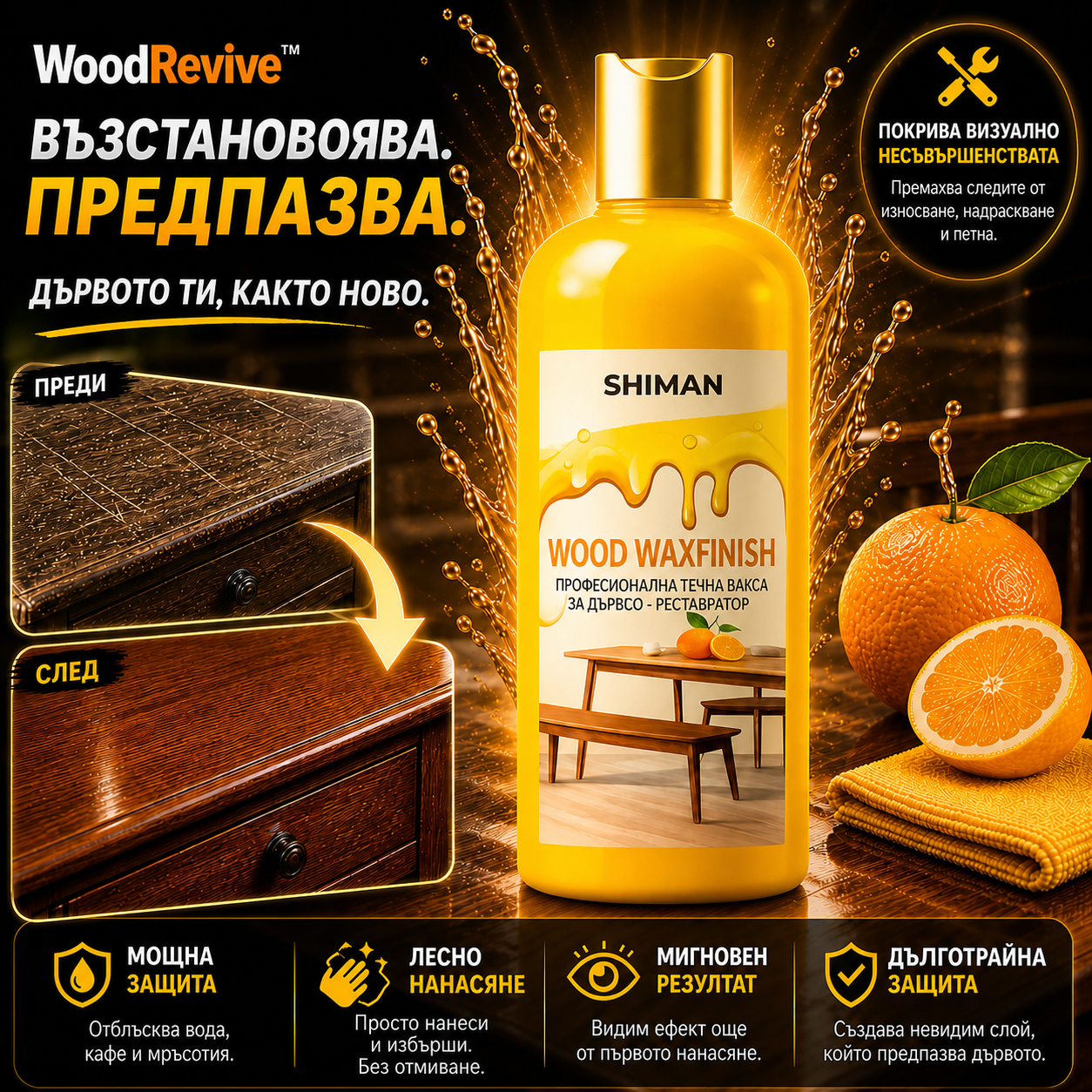 Професионален реставратор за дърво – WoodRevive™